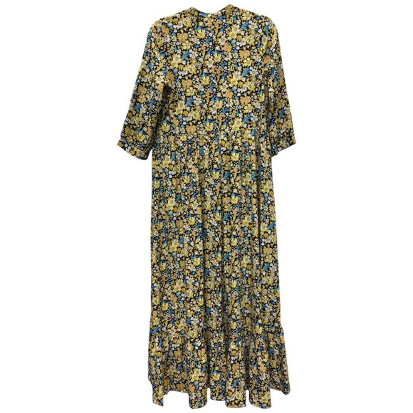 19" pit - MELLODAY - Floral High Low Maxi Dress Hi-Low XS NEW no tags - Picture 3 of 9